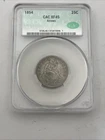1854 25C Seated Liberty CAC XF45 Arrows