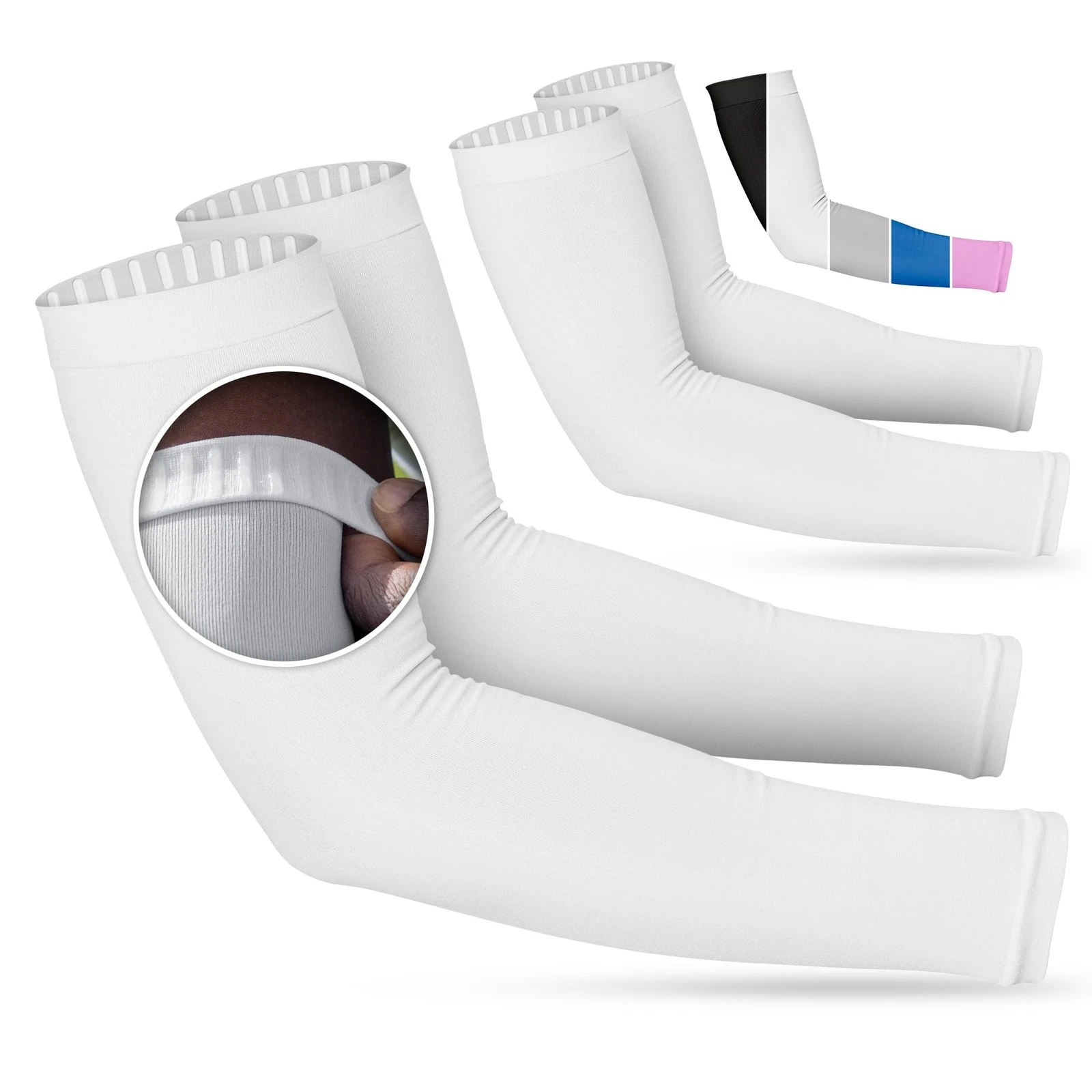 Arm Sleeves Non Slip Cooling Breathable Sun Protection Men Women Youth Sports
