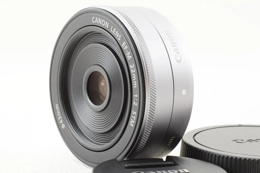 Canon EF-M 22mm F2 STM Silver Pancake Wide Angle Lens Authentic