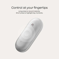 Plaud NotePin AI Voice Recorder, Transcribe Summarize, 64GB, Gray