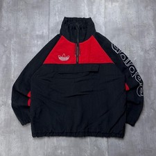 Vintage 90 s Black Adidas Big Logo Windbreaker Jacket