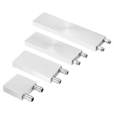 1SET Aluminum Water Cooling Block 40x40/80/120/160x12mm Liquid Cooler, Silver