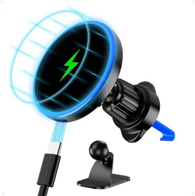 Magsafe Car Mount with Wireless Car Charging Function 15 W, Mobile Phone Holder
