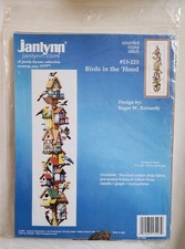 Janlynn "Birds in the Hood" Counted Cross Stitch 2001 New 13-223 7" x 24"