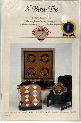 NEW 2000s Quick Strip Sewing Pattern QS19 8'' Bow Tie w/ Templates 17206