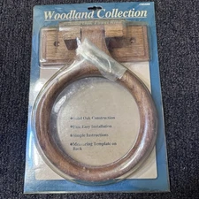 Vintage Towel Ring Solid Oak Construction NEW