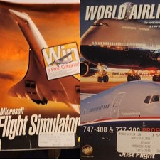 Bundle Microsoft Flight Simulator 2000  World Airliners PC Game Unopened