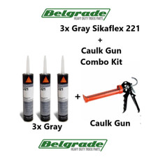 Sikaflex 221 Grey Multi-Purpose Sealant/Adhesive 10.1 fl. oz 3pk w/ Caulk Gun