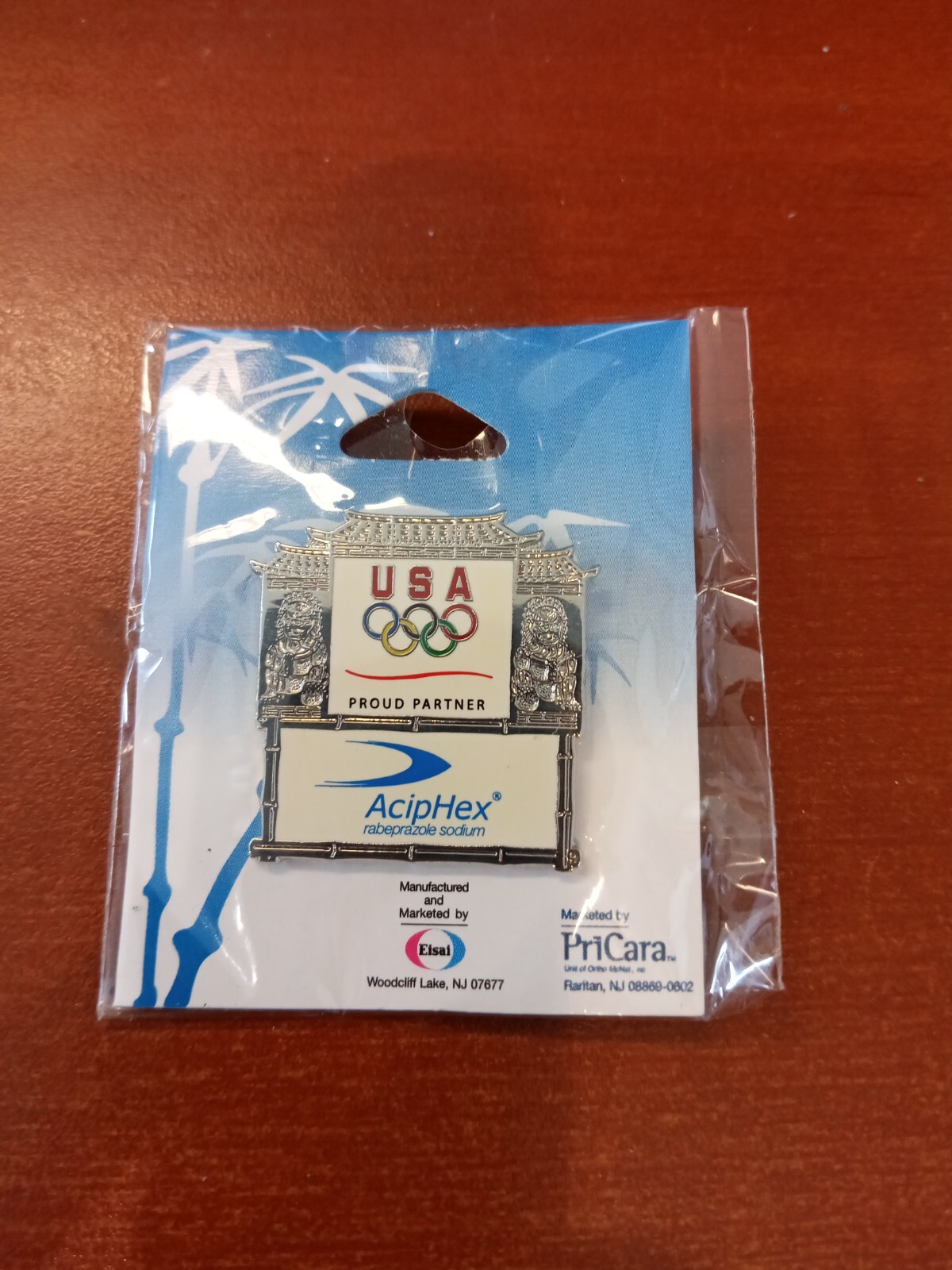 2008 Beijing AcipHex USA Olympic Team Proud Partner Pin Drug Rep Pharmaceutical