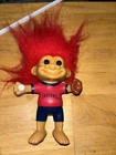 Trolls Doll Cleveland Indians Baseball 1992 Bendable Vintage 6" Red MLB