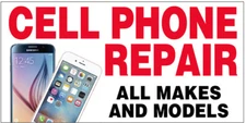 20x48 Inch CELL PHONE REPAIR ALL MAKES Vinyl Banner Sign  - wb
