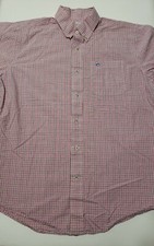 Southern Tide Mens Medium Pink Plaid Long Sleeve Button Down Dress Shirt