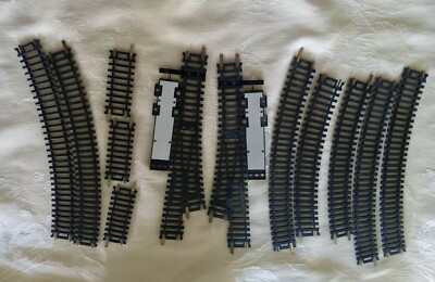 Assorted 11 pcs  Atlas Tyco Life Line Ho Snap Track  Train Tracks & Switch Brass