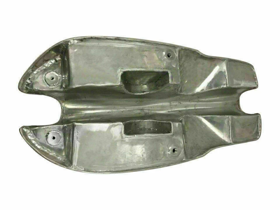 NORTON FASTBACK COMANDO ALEACIÓN GAS COMBUSTIBLE TANQUE GASOLINA CON RANURA PLACA REDONDA Foto 4 de 4