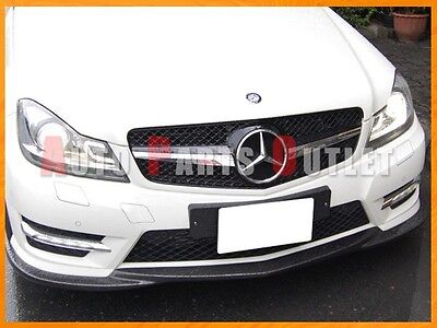 For 08-11 M-BENZ W204 C63 AMG Only Carbon Fiber GH Style Front Bumper Add-on Lip
