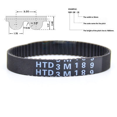 Closed Loop Timing Belt HTD 3M 15mm Width Synchronous PU Steel Wire Transmission - La Paz County - Foto 3