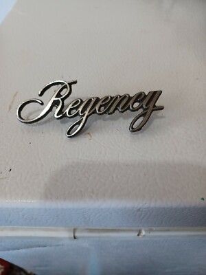 REGENCY Oldsmobile Name Plate Script Emblem 1970's Vintage Original Retro Car