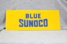 BLUE SUNOCO ADVERTISEMENT GLASS