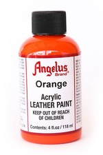 Angelus Brand Acrylic Leather Paint Waterproof Orange - 4 oz