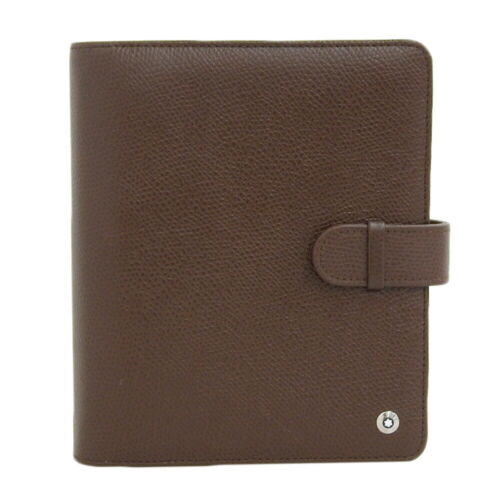 MONTBLANC Notebook Cover Meisterstuck Brown 6 Holes Leather No Box Used