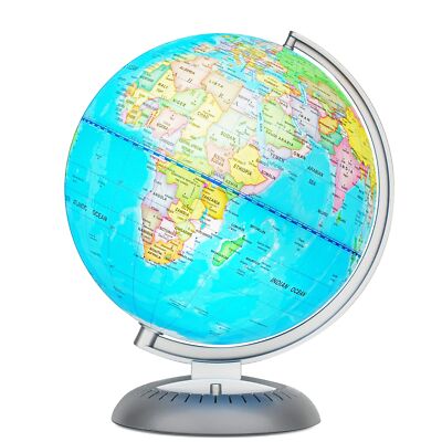 Illuminated Globes for Kids - 8” Light Up World Globe With Stand