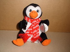 COCA COLA PLUSH BEAN BAG PENGUIN COLLECTIBLE 7'' WITH TAGS