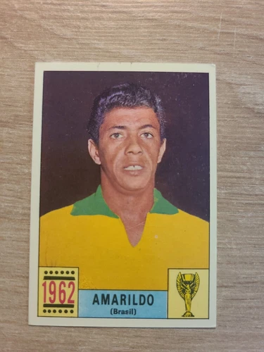 1970 Panini MEXICO 70 AMARILDO Brasil 1962 BISVALIDA BACK Figurina NUOVA NEW