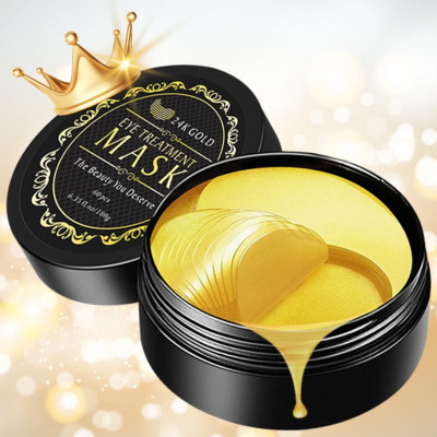 24K Gold Eye Mask Collagen Eye Mask Patches for Hydrating and Firming, Reduce Fi