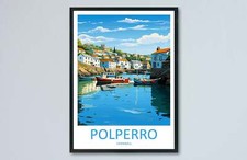 Polperro Travel Print Wall Art Polperro Wall Hanging Home D�cor Polperro Gift Ar