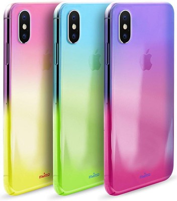 Puro Hologram Cover Case Schutz-Hülle Klar Farb-Verlauf für Apple iPhone X / Xs