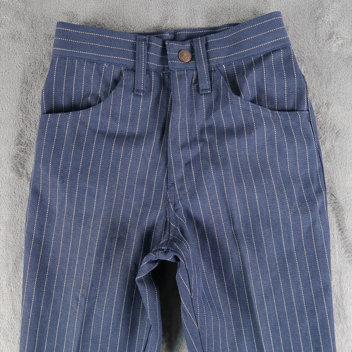 Vintage 70's Levi's Big E Students Sta-Prest Striped Flare Slacks