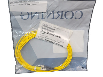 Corning Fiber Optic Jumper Cable 2F  LC Duplex to ST Duplex 3M Yellow