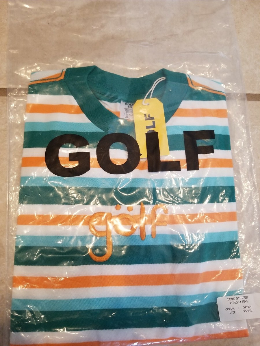 Golf Wang Multicolored Euro Striped Long Sleeve Shirt green Size
