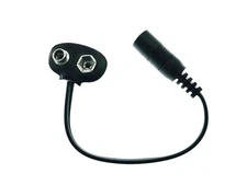 2pk- 9v Battery Eliminator Connector - Non-Standard *Tip Negative* Configuration