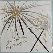 PAPYRUS MATEJA KOVAC DESIGN GEMMED YOUR LIGHT SHINES BRIGHTER TOGETHER CARD