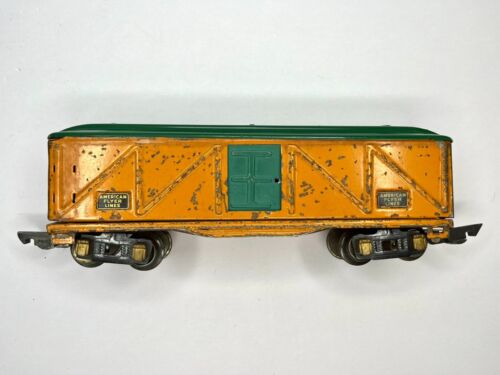 Vintage Pre-War American Flyer O Gauge #3208 Auto Car Yellow & Green Repaired - Picture 2 of 7
