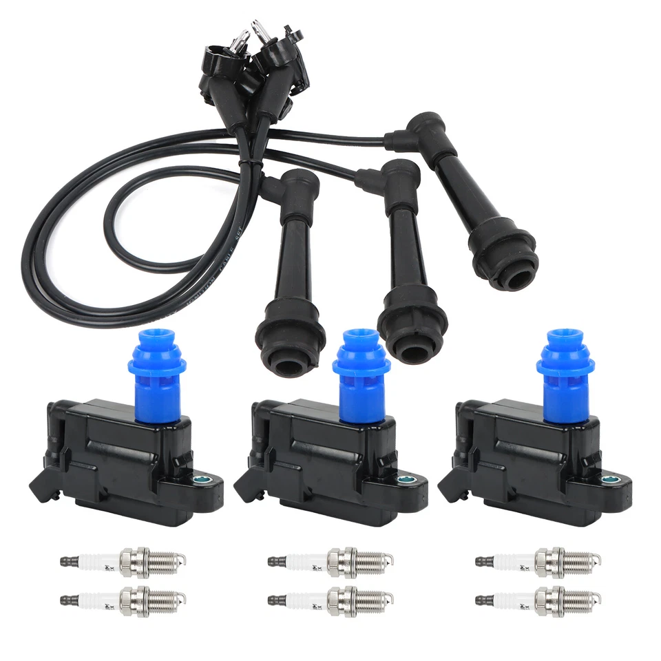 3 Ignition Coils UF228 &6 Iridium Spark Plug &3 Wires For Lexus GS300 IS300 3.0L - Изображение 4 из 4