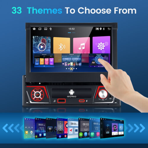 Autoradio Schermo Flip Out Singolo 1DIN 7" Apple CarPlay 4+32GB con Fotocamera - Foto 3 di 18