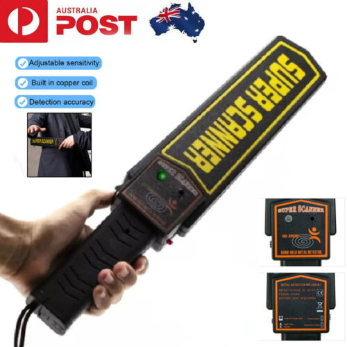 Metal Detector Portable Handheld Security Super Scanner Wand Airport Scanner New - Picture 1 of 6