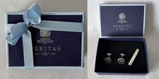 LLOYDS BANKING GROUP Cufflinks & Tie Clip Set Veritas by Royal Appointment Box