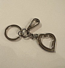Heart Keychain Key Ring Bag Purse Fob Silver Tone