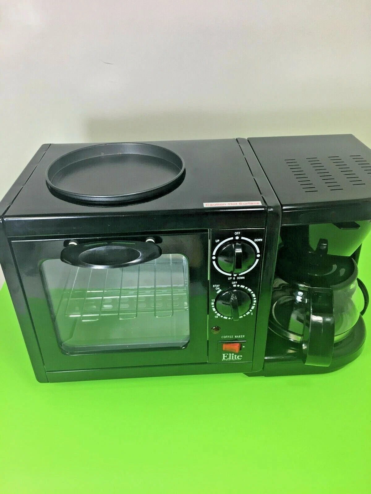 Toaster Breakfast Ove Griddle Maxi-Matic Elite 3-in-1 Mod. EBK-200B Black