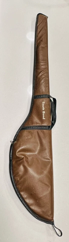 "Estuche/bolsa de transporte vintage para caña de pescar South Bend 45""" Foto 4 de 4