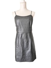 Dirty Ballerina Women's Little Black Dress Faux Leather Size M