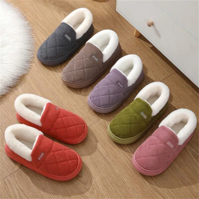 MARKENLOS Damen Herren Hausschuhe Winter Warm Slipper Unisex Slip-On Pantoffeln Schlappen