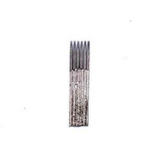 100 PCS Silver Straight Manual Microblading In Two Rows 18 PMU Tattoo