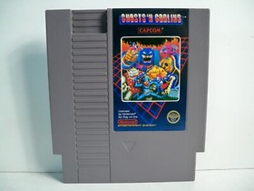 K25i14142 GHOSTS 'N GOBLINS COMPLETE W/ BOX & MANUAL 1986 NES NINTENDO VINTAGE