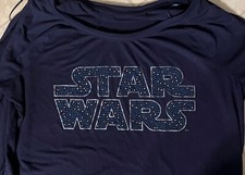 Star Wars women's Xl Rock&Republic navy blue shirt embellished