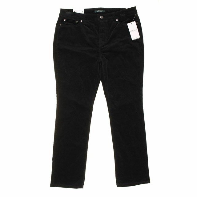 ladies black corduroy pants