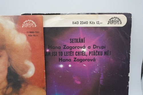 LOT OF THREE 70s/80s CZECH POP Vinyl 45s - Hana Zagorová, Supraphon Czechoslovak - Picture 2 of 9